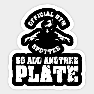 Gym Spotter Plate Sticker
